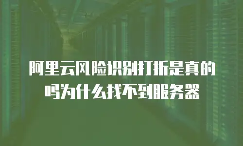 阿里云风险识别打折是真的吗为什么找不到服务器