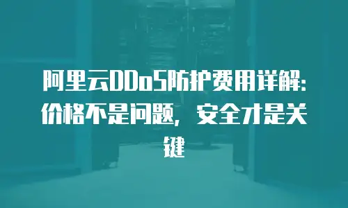 阿里云DDoS防护费用详解：价格不是问题，安全才是关键