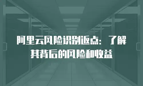 阿里云风险识别返点：了解其背后的风险和收益