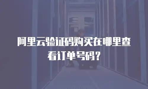 阿里云验证码购买在哪里查看订单号码？