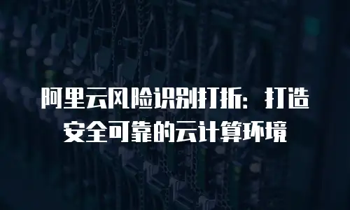 阿里云风险识别打折：打造安全可靠的云计算环境
