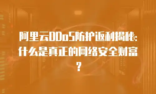 阿里云DDoS防护返利揭秘：什么是真正的网络安全财富？
