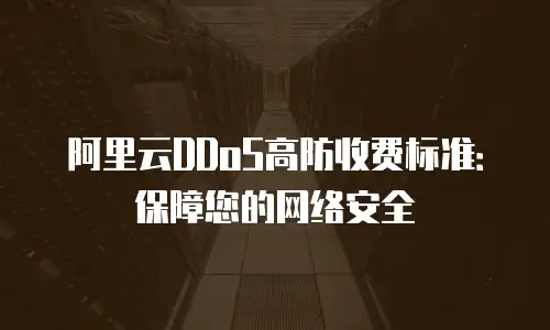 阿里云DDoS高防收费标准：保障您的网络安全
