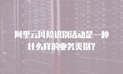 阿里云风险识别活动是一种什么样的业务类别？