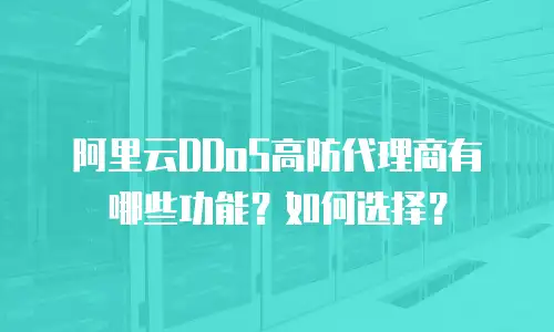 阿里云DDoS高防代理商有哪些功能？如何选择？