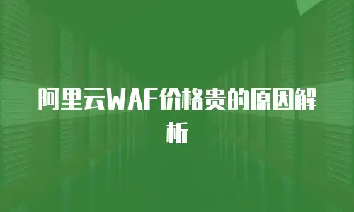 阿里云WAF价格贵的原因解析