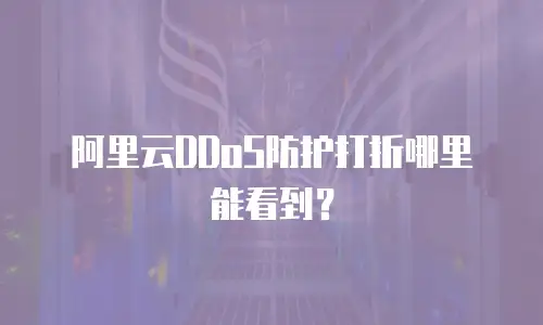 阿里云DDoS防护打折哪里能看到？