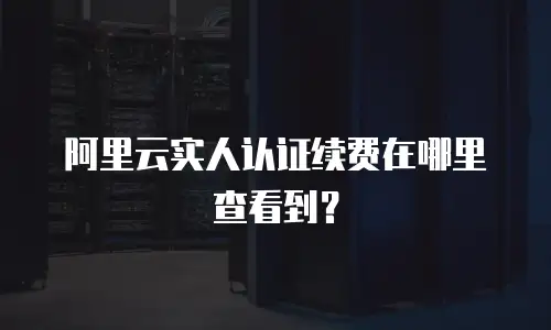 阿里云实人认证续费在哪里查看到？