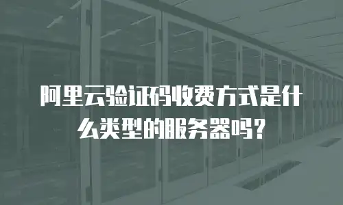 阿里云验证码收费方式是什么类型的服务器吗？