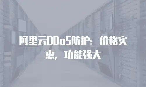 阿里云DDoS防护：价格实惠，功能强大