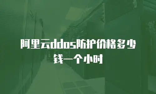 阿里云ddos防护价格多少钱一个小时