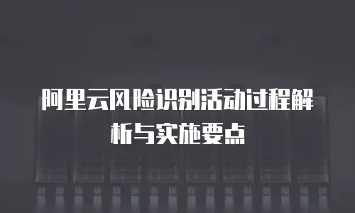 阿里云风险识别活动过程解析与实施要点