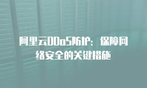 阿里云DDoS防护：保障网络安全的关键措施
