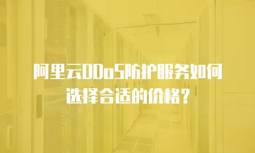 阿里云DDoS防护服务如何选择合适的价格？