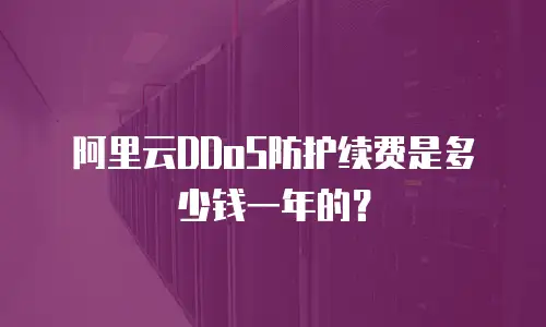 阿里云DDoS防护续费是多少钱一年的？
