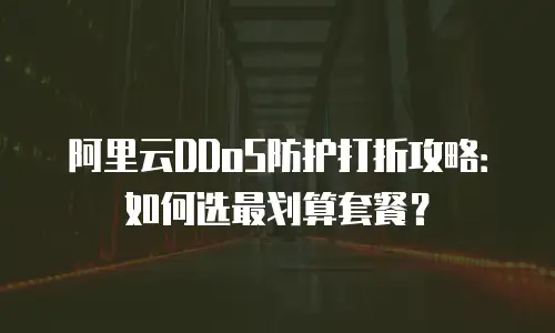 阿里云DDoS防护打折攻略：如何选最划算套餐？