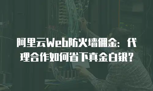 阿里云Web防火墙佣金：代理合作如何省下真金白银？