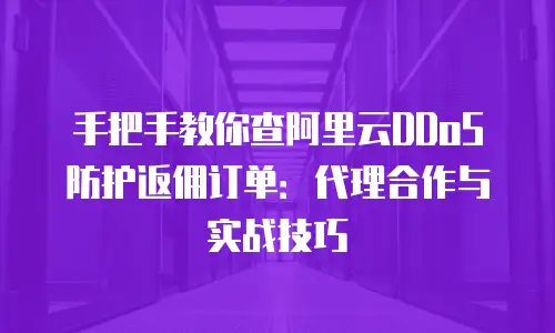 手把手教你查阿里云DDoS防护返佣订单：代理合作与实战技巧