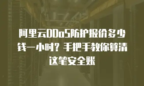 阿里云DDoS防护报价多少钱一小时？手把手教你算清这笔安全账