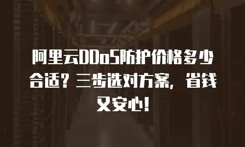 阿里云DDoS防护价格多少合适？三步选对方案，省钱又安心！