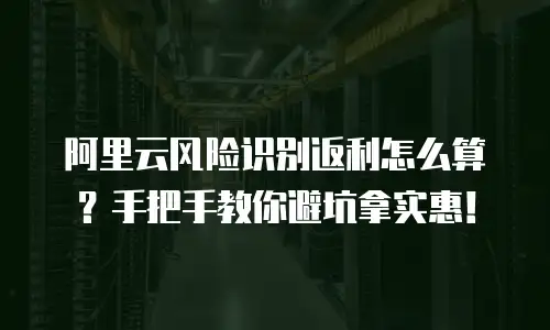 阿里云风险识别返利怎么算？手把手教你避坑拿实惠！
