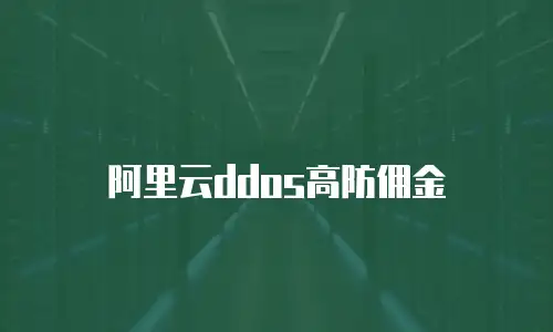 阿里云ddos高防佣金