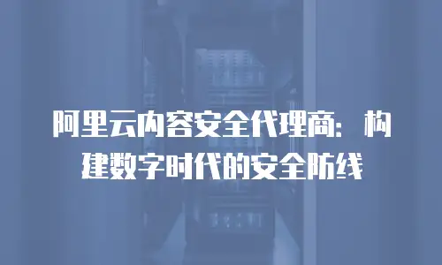 阿里云内容安全代理商：构建数字时代的安全防线