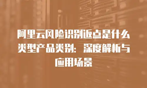 阿里云风险识别返点是什么类型产品类别：深度解析与应用场景