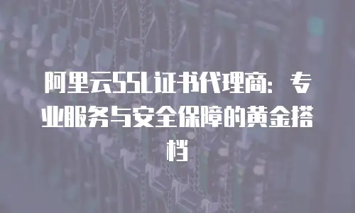 阿里云SSL证书代理商：专业服务与安全保障的黄金搭档
