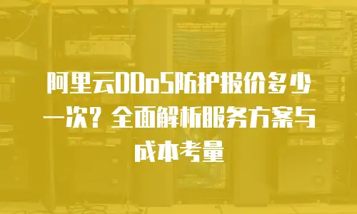 阿里云DDoS防护报价多少一次？全面解析服务方案与成本考量