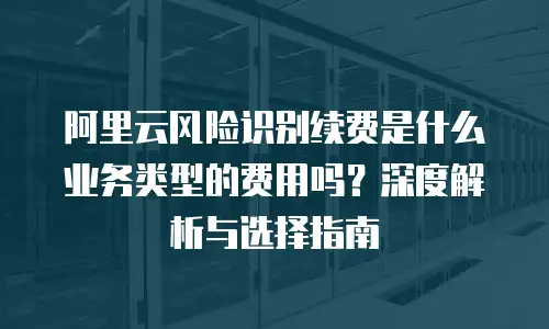 阿里云风险识别续费是什么业务类型的费用吗？深度解析与选择指南