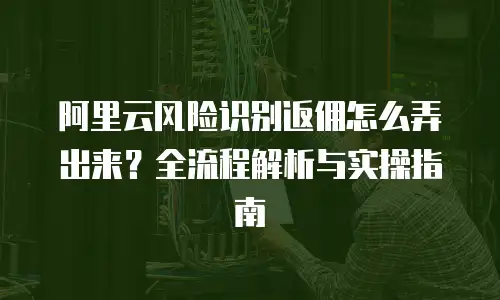 阿里云风险识别返佣怎么弄出来？全流程解析与实操指南