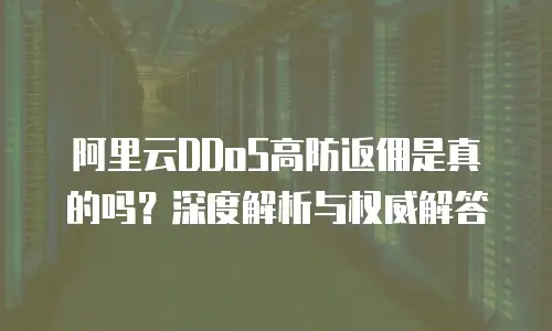 阿里云DDoS高防返佣是真的吗？深度解析与权威解答