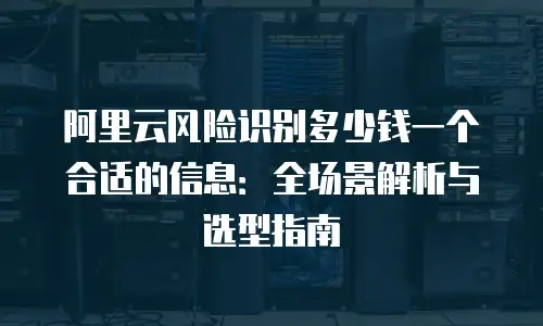 阿里云风险识别多少钱一个合适的信息：全场景解析与选型指南