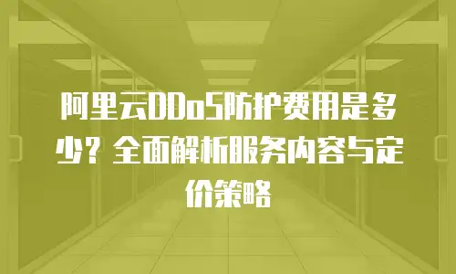 阿里云DDoS防护费用是多少？全面解析服务内容与定价策略