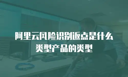 阿里云风险识别返点是什么类型产品的类型