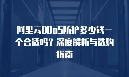 阿里云DDoS防护多少钱一个合适吗？深度解析与选购指南