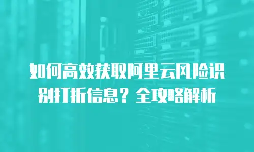 如何高效获取阿里云风险识别打折信息？全攻略解析