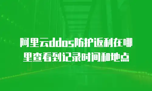阿里云ddos防护返利在哪里查看到记录时间和地点