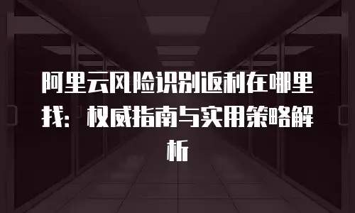 阿里云风险识别返利在哪里找：权威指南与实用策略解析