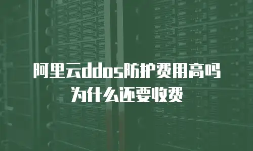 阿里云ddos防护费用高吗为什么还要收费