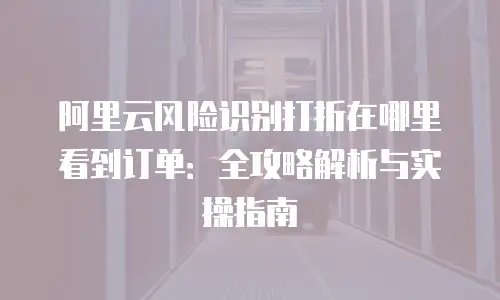 阿里云风险识别打折在哪里看到订单：全攻略解析与实操指南