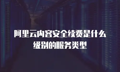阿里云内容安全续费是什么级别的服务类型