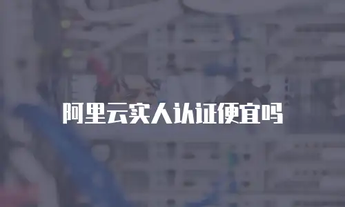 阿里云实人认证便宜吗