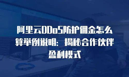 阿里云DDoS防护佣金怎么算举例说明：揭秘合作伙伴盈利模式