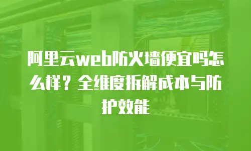 阿里云web防火墙便宜吗怎么样？全维度拆解成本与防护效能