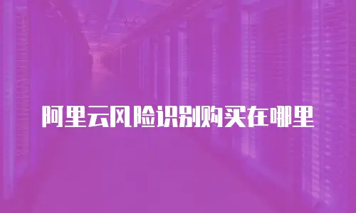 阿里云风险识别购买在哪里