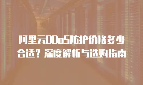 阿里云DDoS防护价格多少合适？深度解析与选购指南