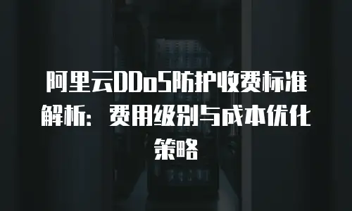 阿里云DDoS防护收费标准解析：费用级别与成本优化策略