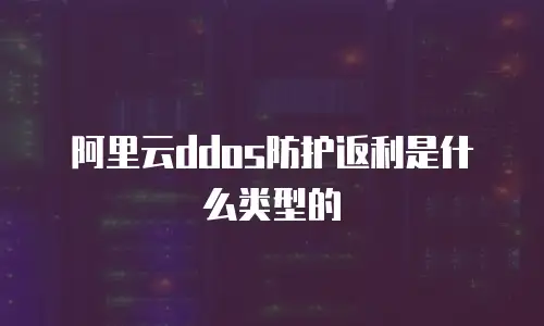 阿里云ddos防护返利是什么类型的